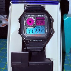 Casio Black Smartwatch with Retro Design